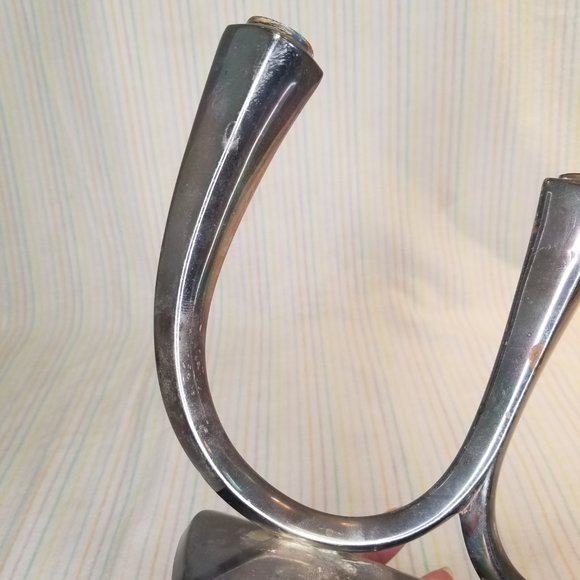 Vintage WMF Germany Silver Plate Tripe Candle Holder Trio Candelabra Art Deco - Picture 2 of 12